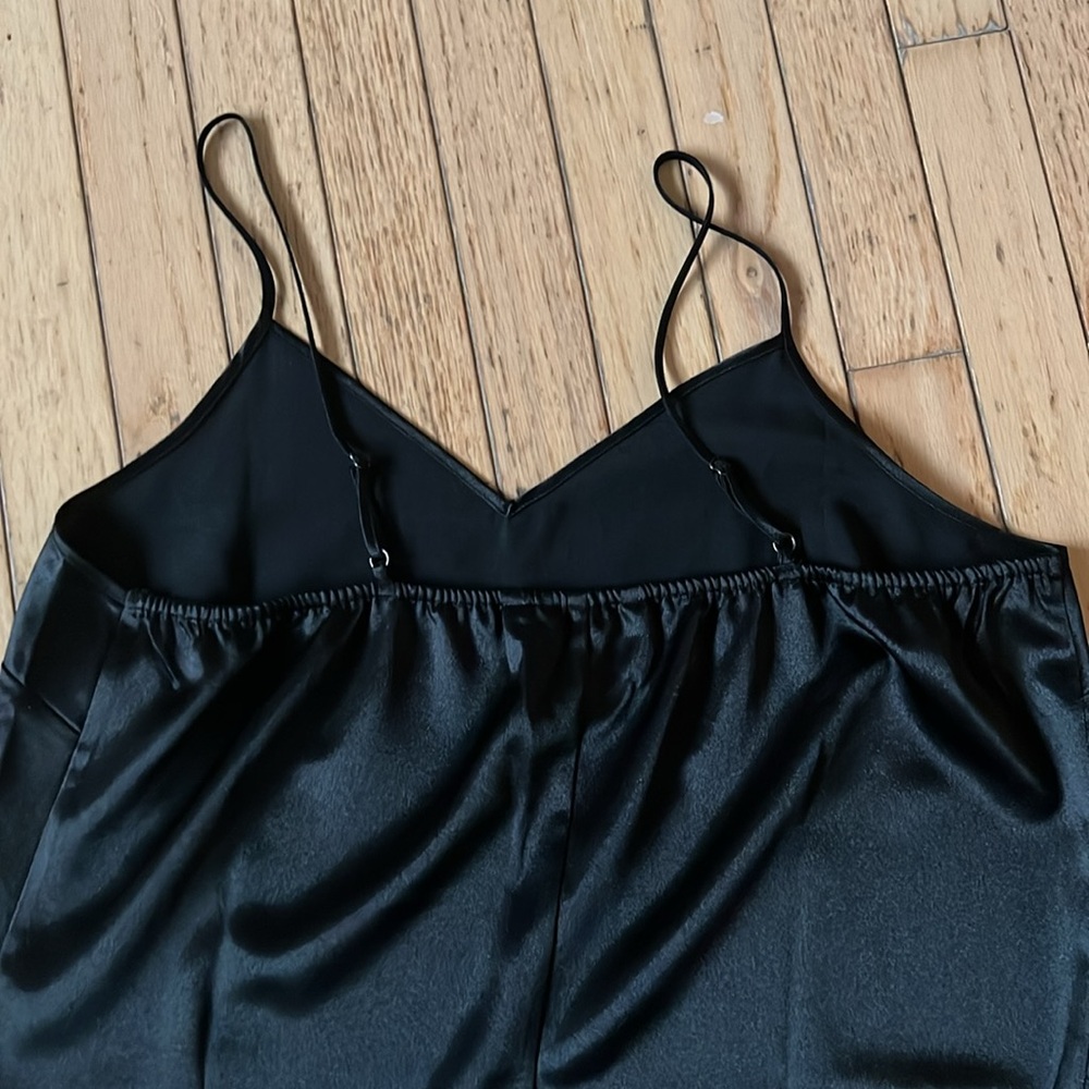 G I L I 🖤 black silky maxi slip dress Large - Picture 5 of 7